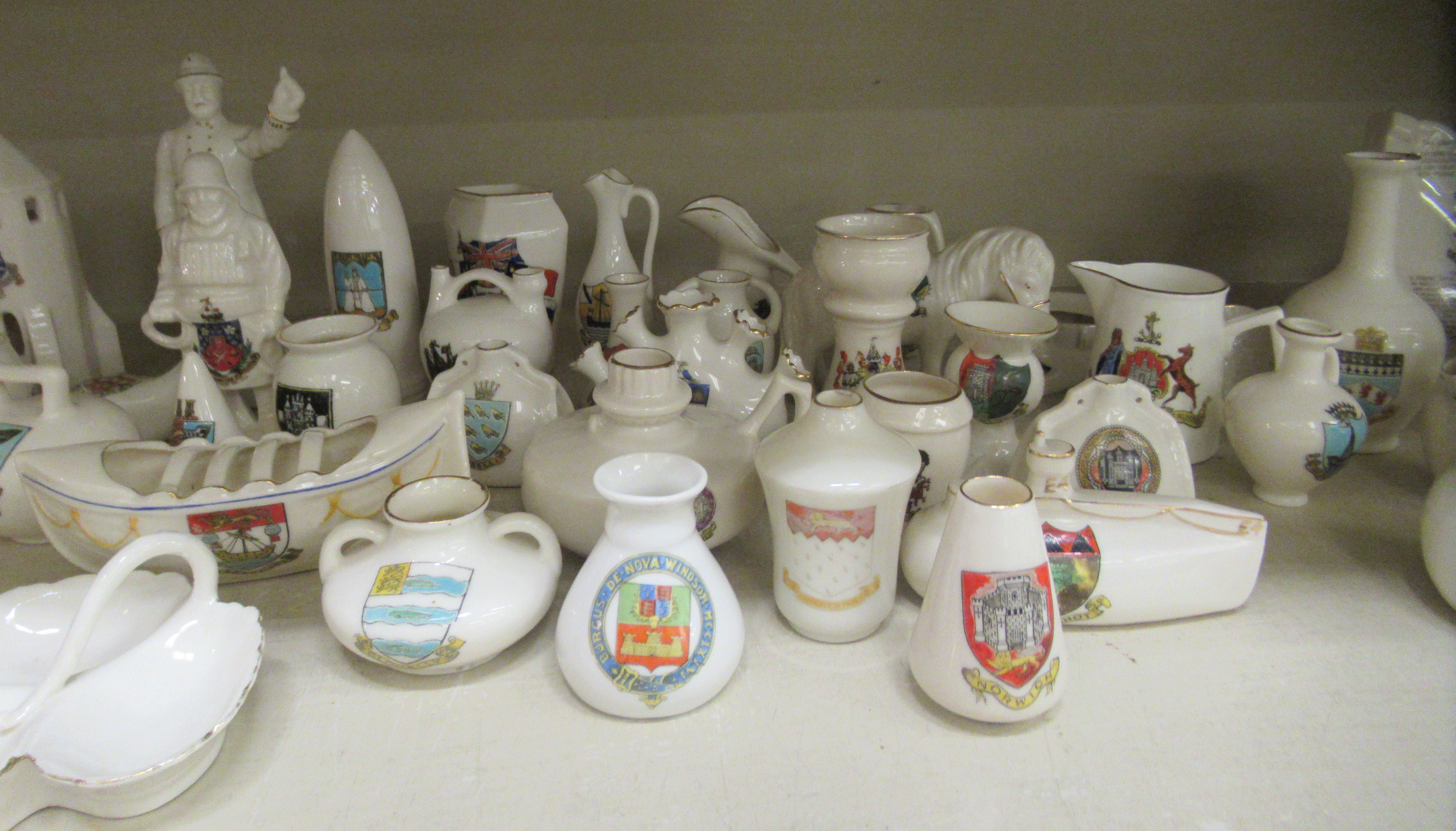 Crested china: to include an Arcadian battleship - Image 4 of 5