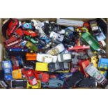 Uncollated diecast model vehicles: to include sports cars, public transport and trucks, mainly