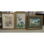 Framed pictures: to include a Venetian scene  watercolour  9" x 15"  framed