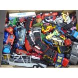 Uncollated diecast model vehicles: to include sports cars, public transport and trucks, mainly