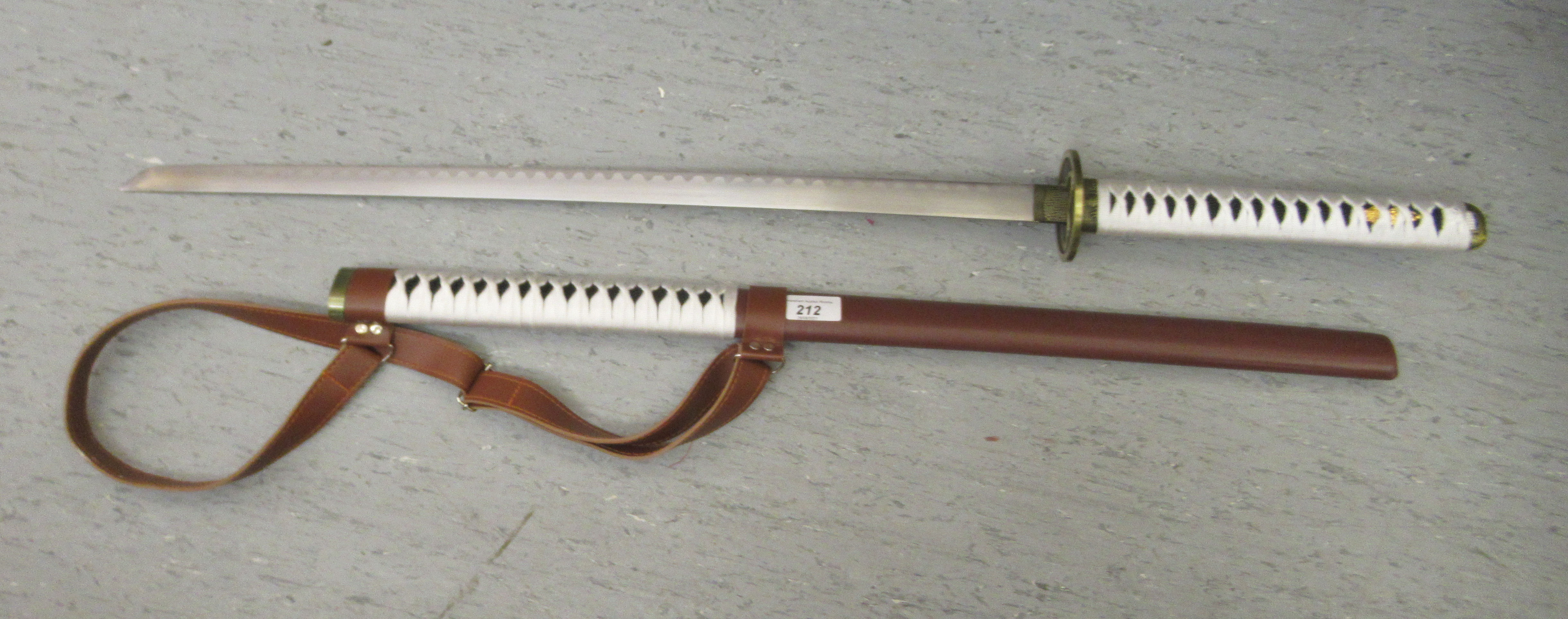 A modern Japanese sword, the blade 29"L