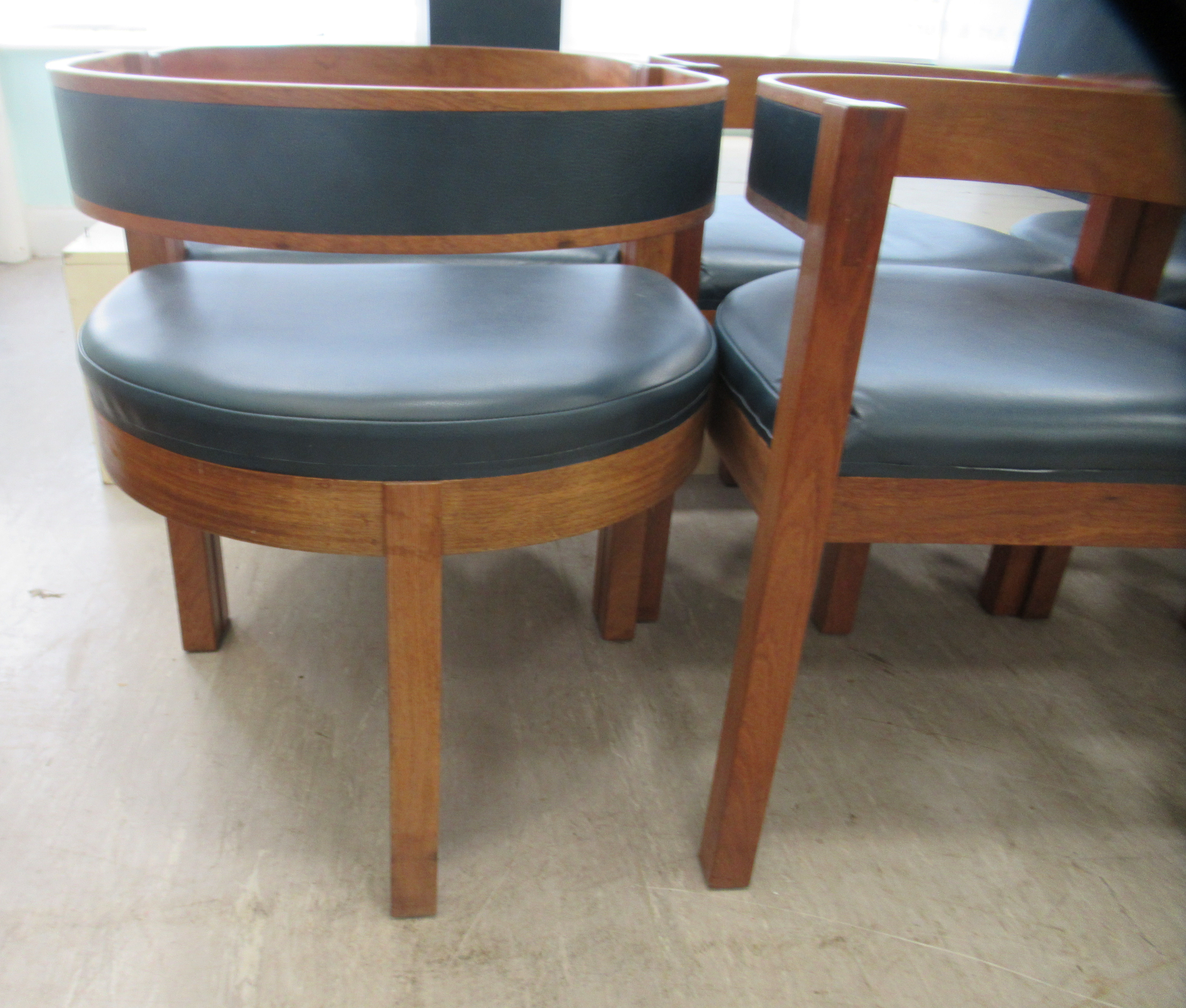 A 1960s John Makepeace OBE dining furniture, featuring a table constructed with a massive 2.5" - Image 4 of 12