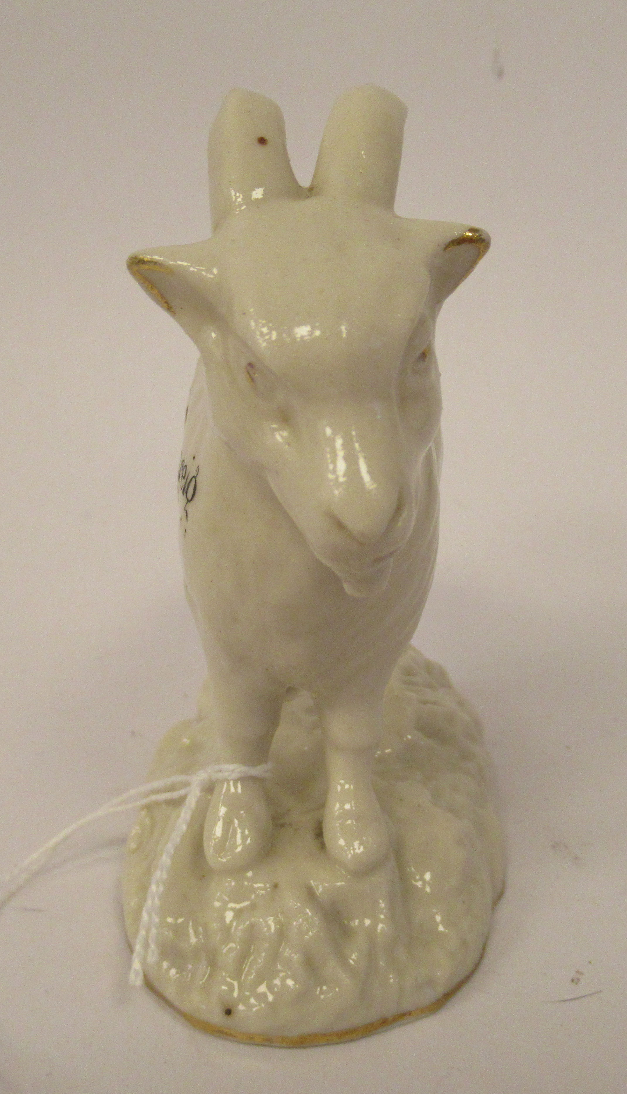 An early 20thC W & R Carlton China crested model, a standing ram, bearing the banner and crest of - Image 3 of 7