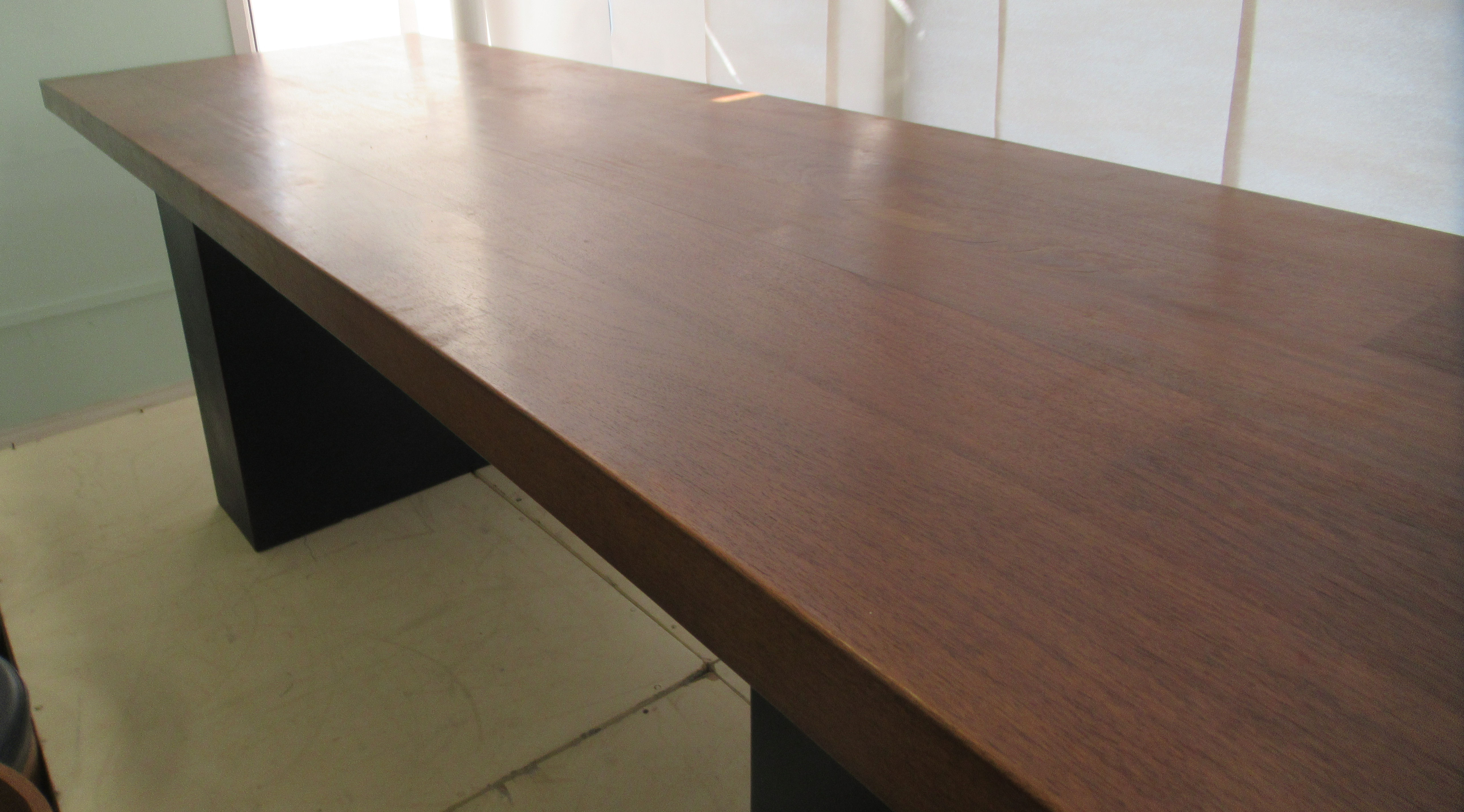 A 1960s John Makepeace OBE dining furniture, featuring a table constructed with a massive 2.5" - Image 7 of 12
