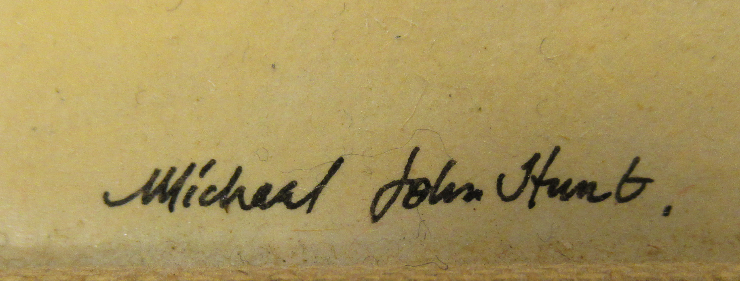 Michael John Hunt - 'Tree Study' (a pair)  oil on canvas  bearing signatures & labels verso  4.5''sq - Image 4 of 5