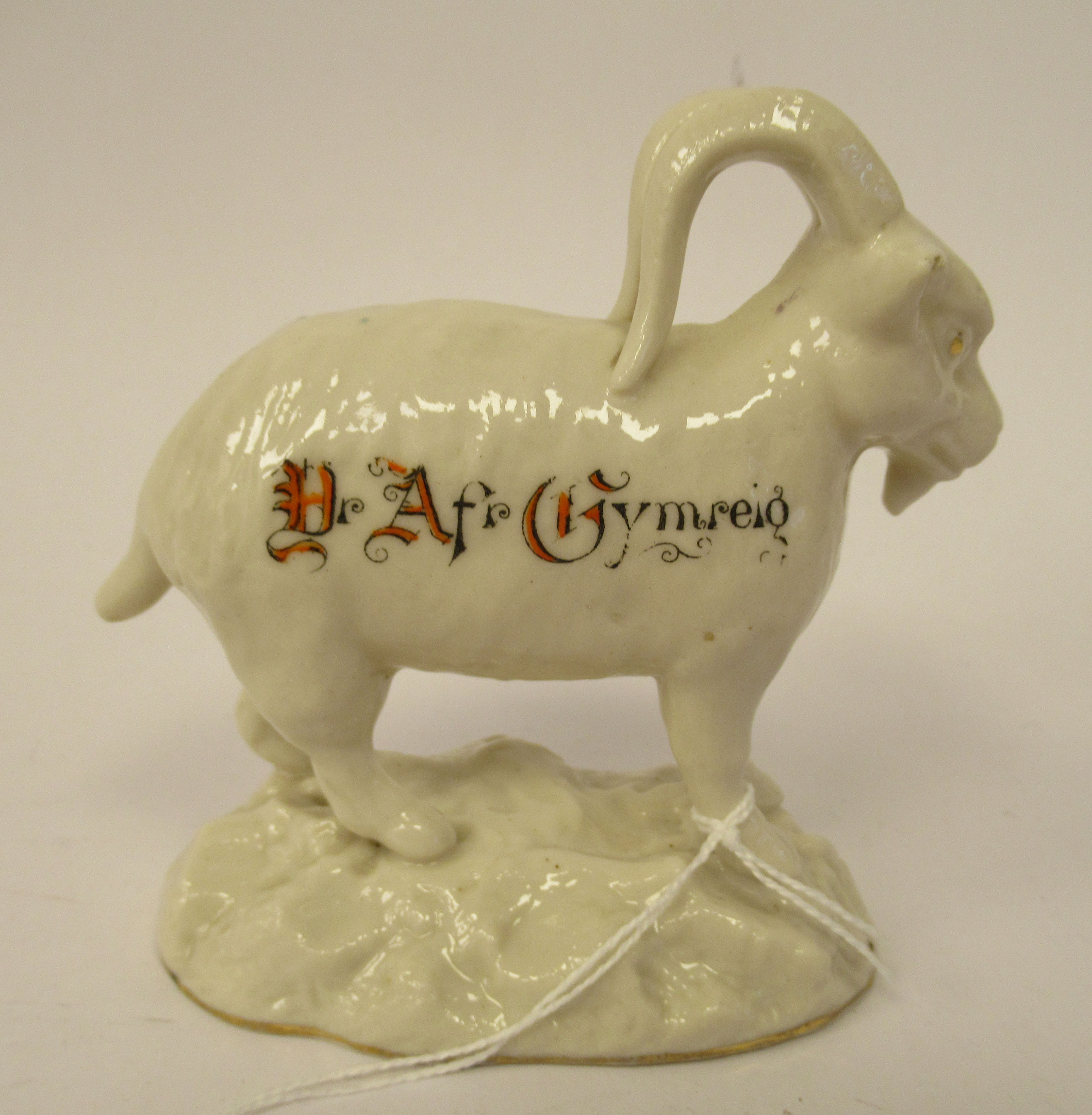 An early 20thC W & R Carlton China crested model, a standing ram, bearing the banner and crest of - Image 2 of 7