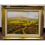 Donald Ayres - 'Dunkery Hill'  oil on board  bears a signature  11.5'' x 15.5''  framed