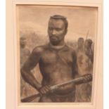 WIMS - 'Dabulamanzi, brother of King Cewewayo, commander of the Zulu army'  tinted engraving  11'' x