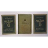 Two World War II German identity books and another issued by the SS   (Please Note: this lot is