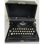 An early 20thC Underwood, USA standard manual portable typewriter