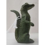 An Austrian cold painted bronze model, a 'begging' crocodile  2.75"h