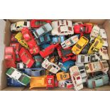 Uncollated diecast model vehicles, trucks, convertibles and sports cars with examples by Corgi and