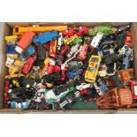 Uncollated diecast model vehicles, trucks, convertibles and sports cars with examples by Corgi and