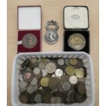 An uncollated collection of British and foreign coins and medallions