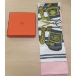 A Hermes silk scarf  boxed