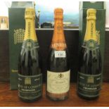 Three bottles of Champagne, viz. a 1983 Henriot Brut Rose; and two bottles of House of Commons