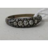 An 18ct gold fine stone diamond ring