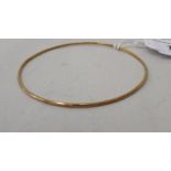 An 18ct gold, plain thin bangle