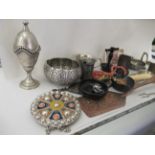 Collectables and items of personal ornament: to include Asian white metal items