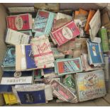 An uncollated collection of printed card cigarette packets: to include Craven A and Park Drive