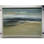 Peter Downing - 'Swansea Bay'  oil on board  bears a signature, an exhibition label verso & dated '