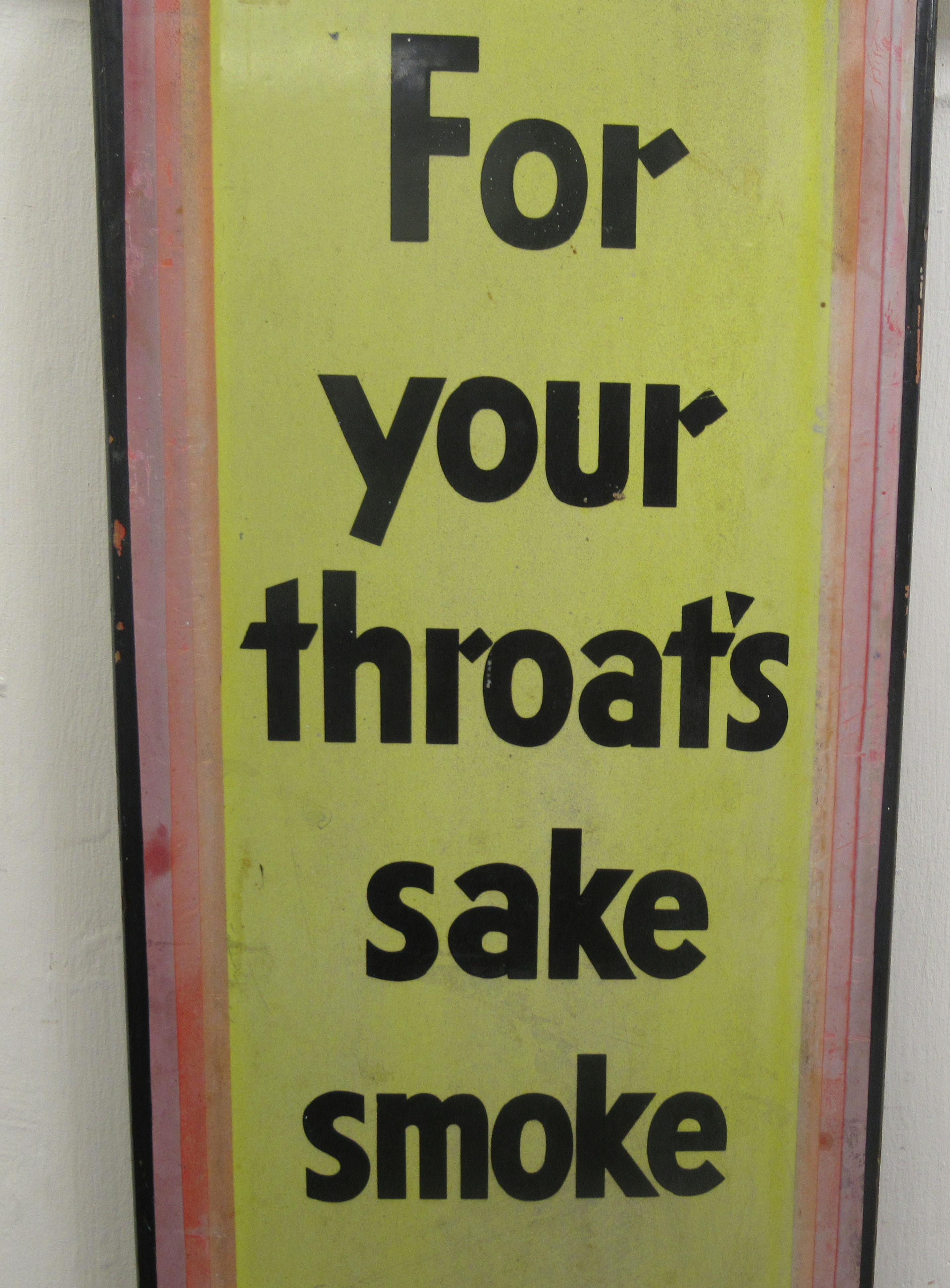 An early 20thC  printed steel enamel advertising sign for 'Craven A Cigarettes'  38" x 11" - Image 2 of 4