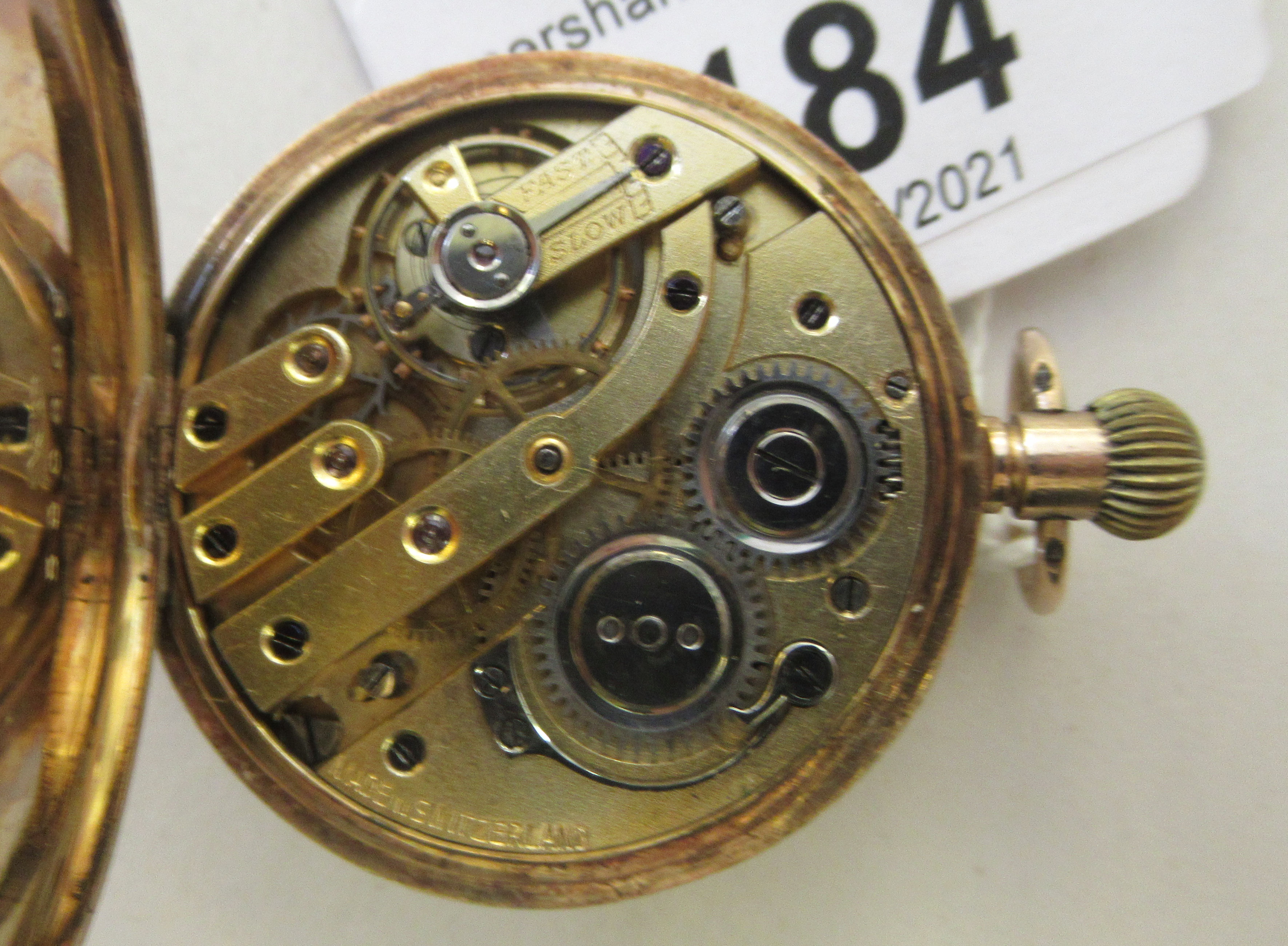 A ladies late Victorian 9ct gold cased fob watch, faced by a Roman dial - Image 3 of 3