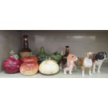 Ceramics: to include a Beswick pottery model, a Bassett Hound  5"h