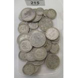 Uncollated pre-1947 British silver coins: to include a half crown