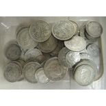 Uncollated pre-1947 British silver coins: to include a half crown
