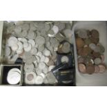 Uncollated coins: to include a 1921 silver florin