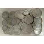 Uncollated pre-1947 British silver coins: to include a half crown