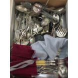 Silver plated cutlery and flatware: to include fiddle pattern