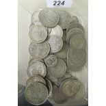 Uncollated pre-1947 British silver coins: to include a half crown