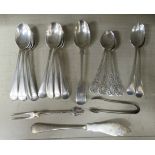 Silver tea and coffee spoons  mixed styles & marks