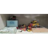 Toys and collectibles, mainly diecast, viz. Matchbox model vehicles; lead chess pieces; farmyard