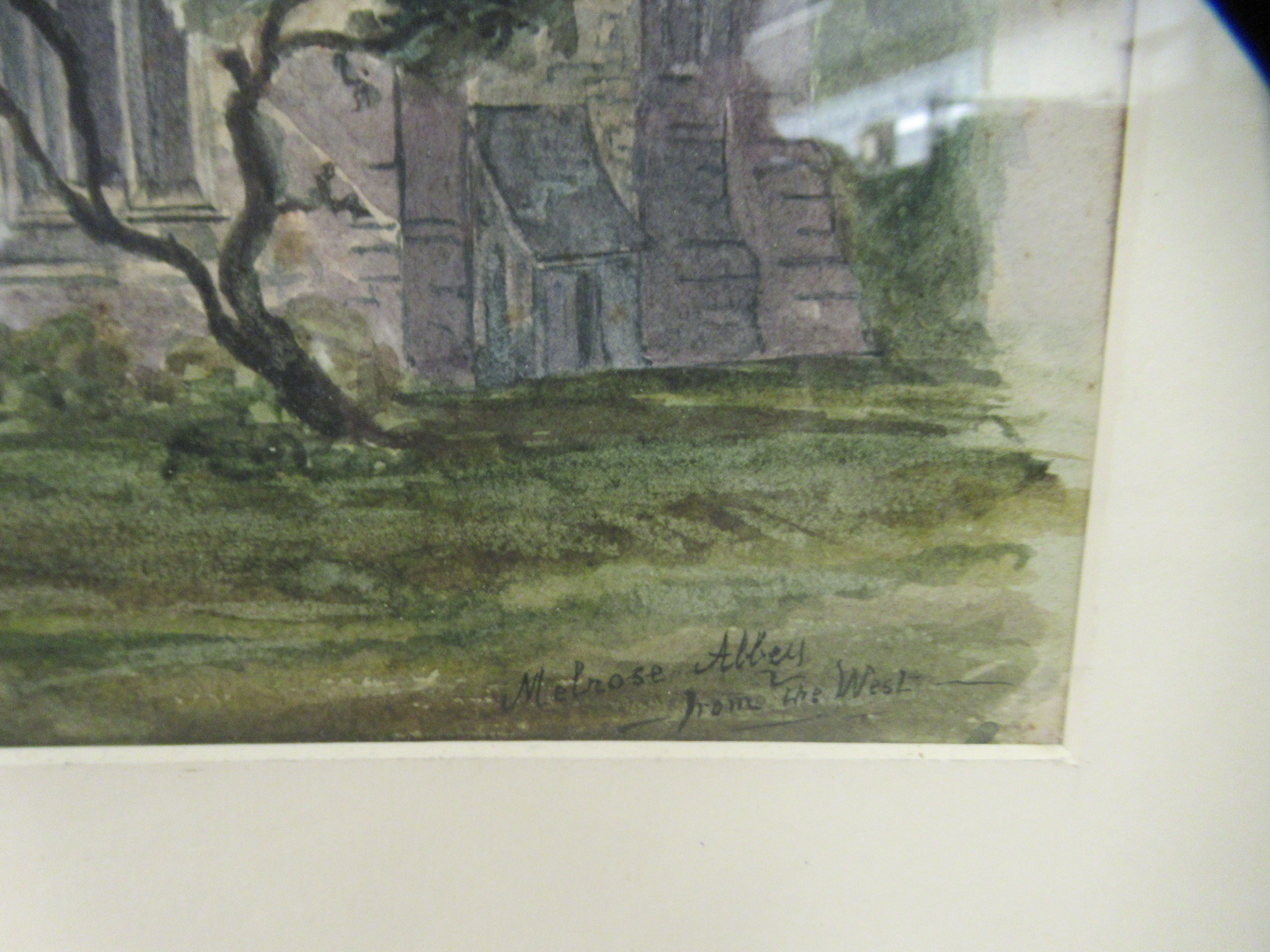 Elsie May - 'Melrose Abbey'  watercolour  bears a signature & dated 1892  12" x 18.5"  framed - Image 2 of 3