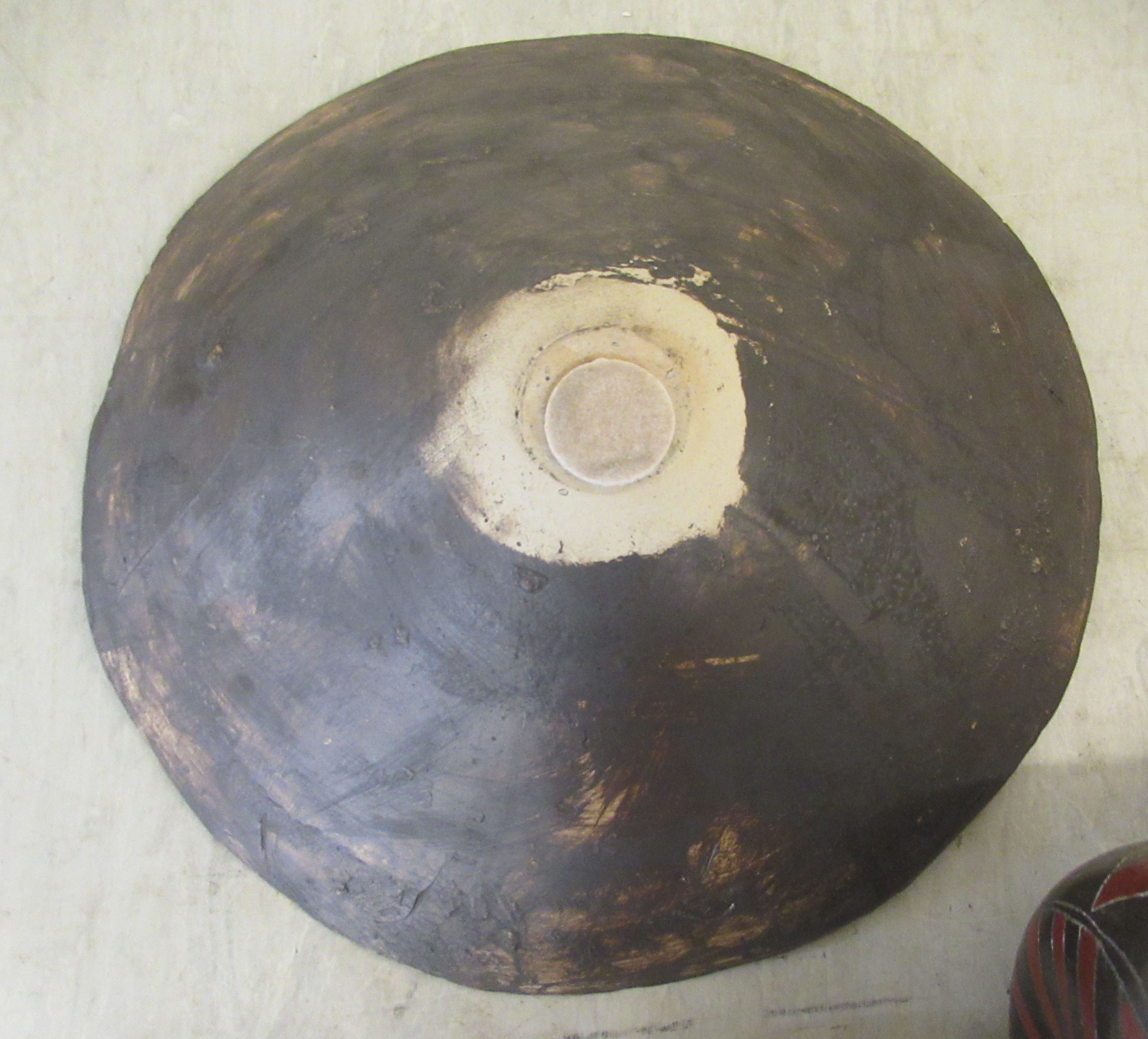 A studio pottery figure, kneeling beside a bowl  16"h - Image 4 of 5
