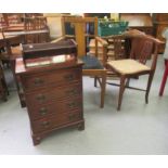 Small furniture: to include an Edwardian mahogany framed bedroom chair