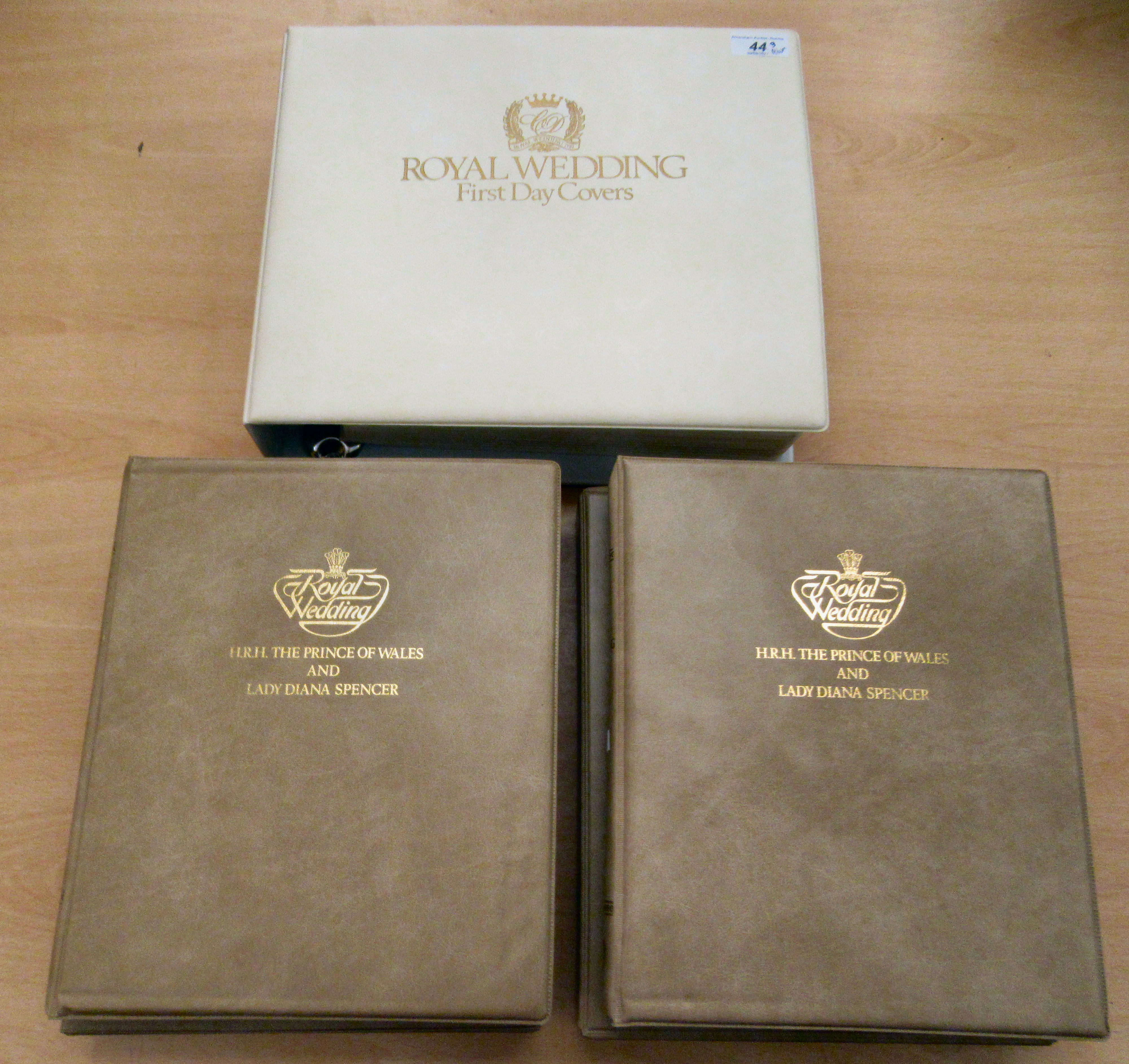 A 1981 Royal Wedding album of First Day covers; and two similar