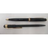 Two dissimilar Mount Blanc ballpoint pens