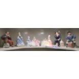 Six Royal Doulton figures: to include 'The Professor'  HN2281  7"h