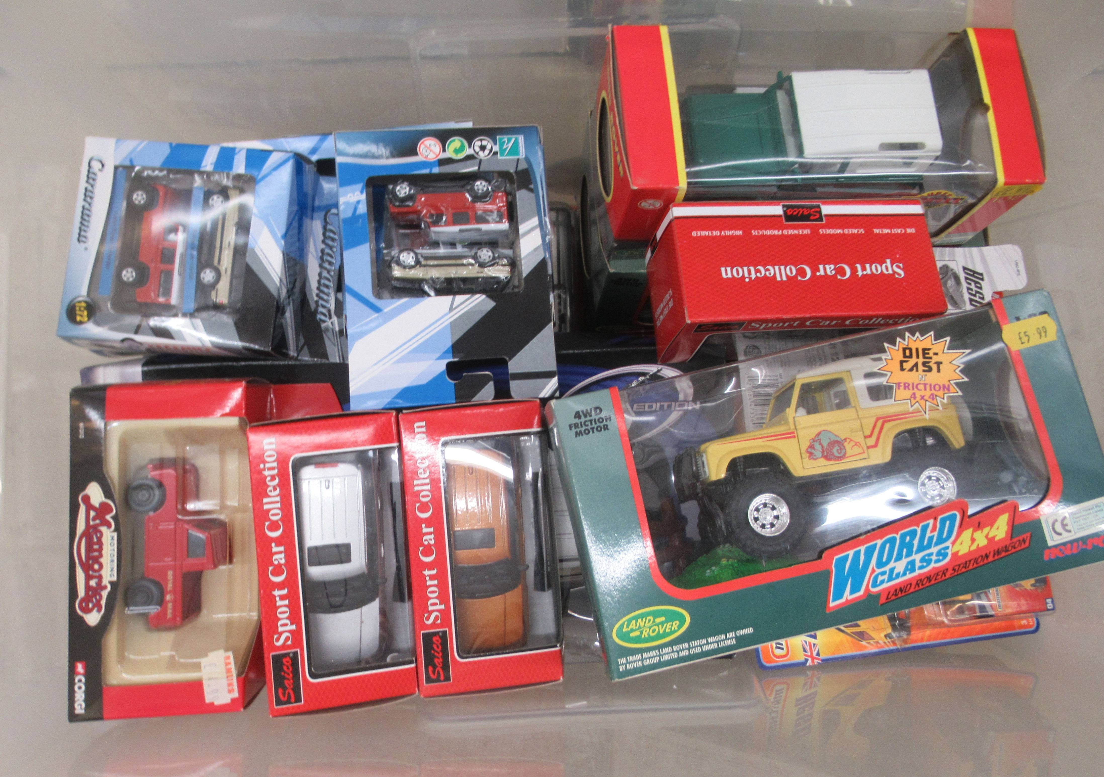 Uncollated, boxed, diecast model vehicles, mainly Land Rovers and Range Rovers with examples by