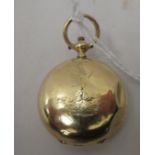 An 18ct gold sovereign case of ball design