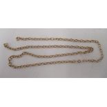 A yellow metal textured belcher link neckchain