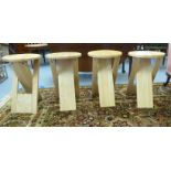 A set of four Suzy beech folding stools, designed by Adrian Read