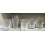 Four Waterford Crystal tumblers  various patterns