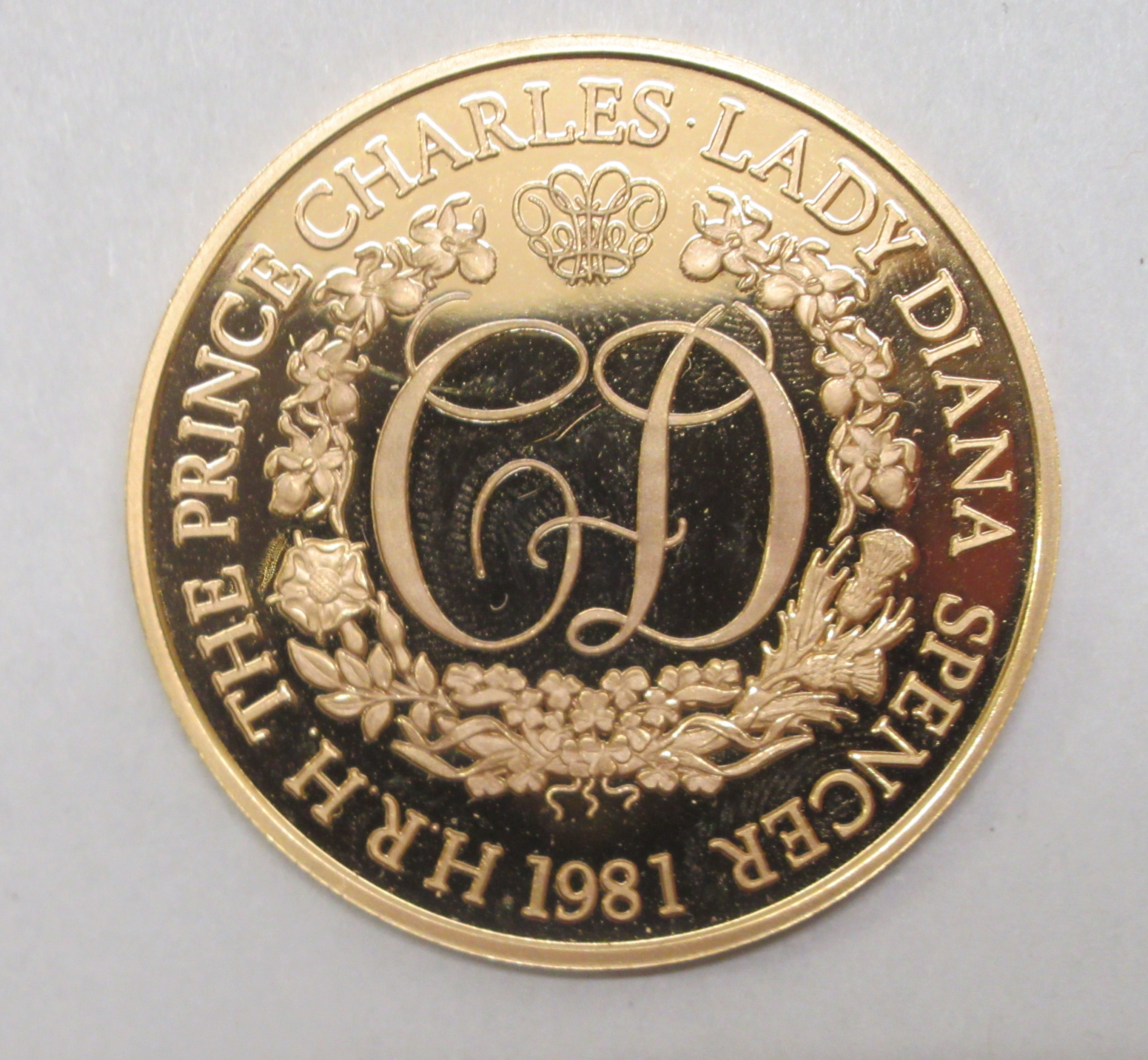 A Limited Edition 75 Birmingham Mint 22ct gold proof coin to commemorate the Royal Wedding of Prince