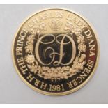 A Limited Edition 75 Birmingham Mint 22ct gold proof coin to commemorate the Royal Wedding of Prince