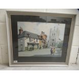 Johnnie Walker - 'Waltham Abbey'  watercolour  bears a signature  18" x 14"  framed